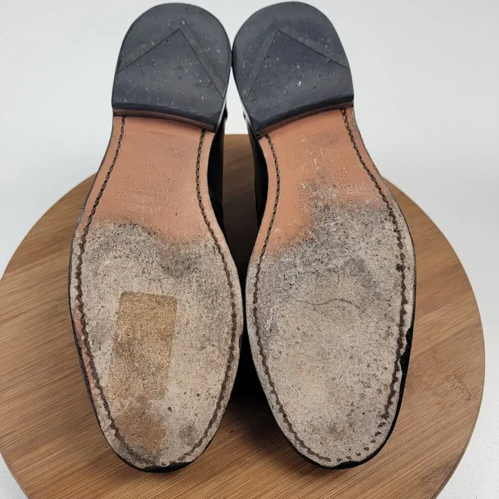 Allen Edmonds Black Smooth Leather Slip-On Loafers